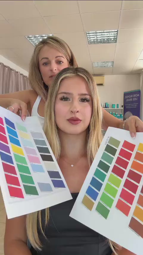 Georgina explaining colour analysis and personal-brand styling for business professionals